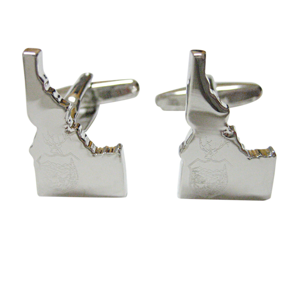 Idaho State Map Shape And Flag Design Cufflinks - image 1